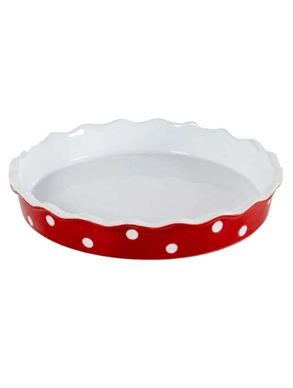 Keramická forma na koláč - červená 30 cm