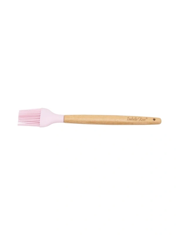 Silikonová mašlovačka dřevěná pastelově růžová 27 cm