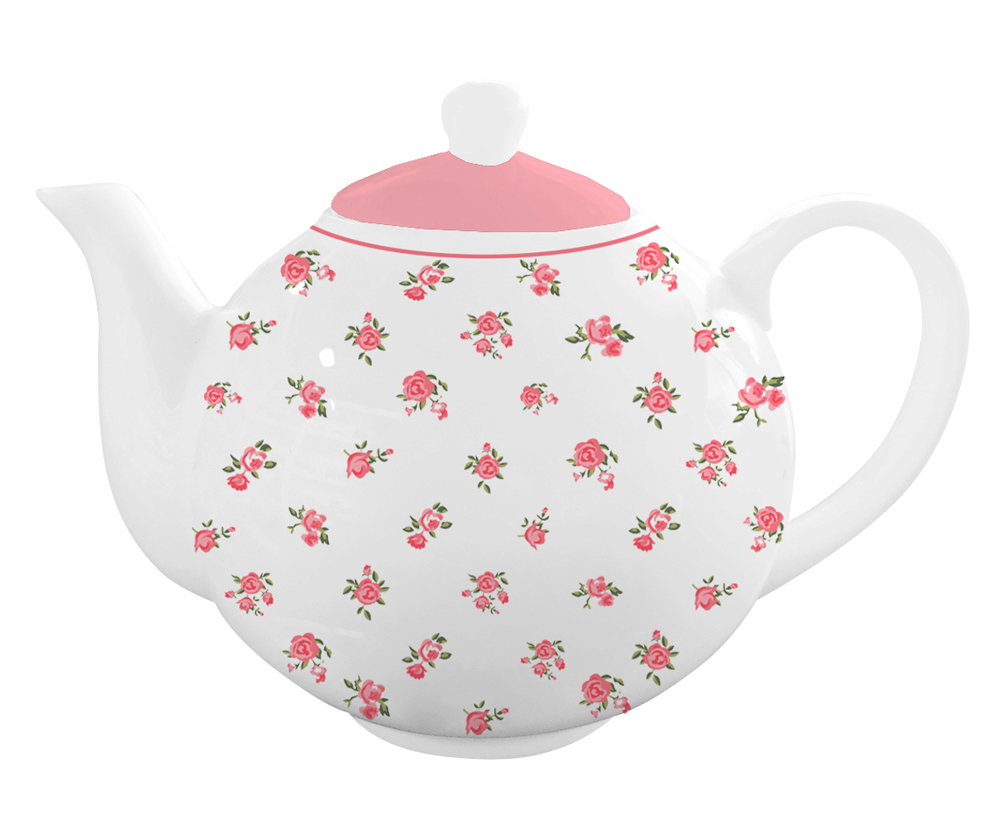 Porcelánová čajová konvice bílá Holly 1000 ml