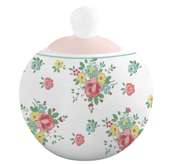 Porcelánová cukřenka s květinovým motivem Abby 9 cm