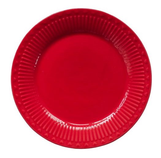 Porcelánový dezertní talíř pastelově červený 19 cm