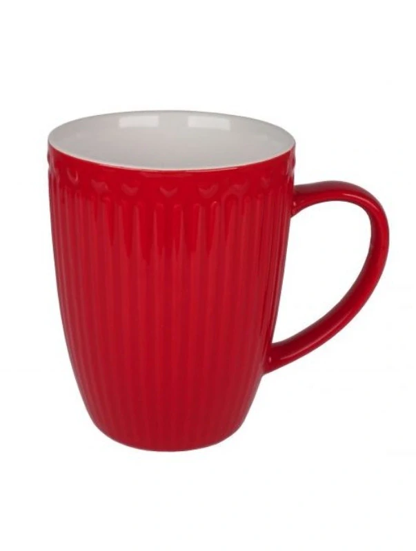 Porcelánový hrnek v pastelově červené barvě 325 ml