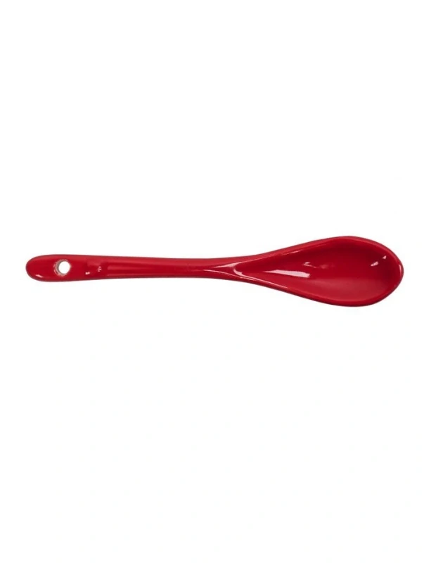 Porcelánová lžička pastelově červená 13 cm