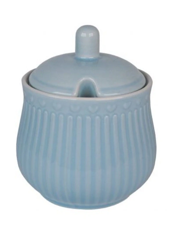 Porcelánová cukřenka pastelově modrá