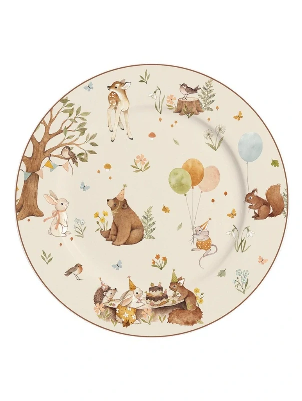 Porcelánový talíř velký Forest Party 23 cm