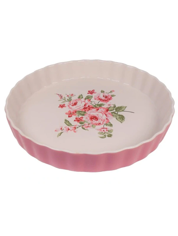 Keramická forma na koláč – pastelově růžová Bella 26,5 cm