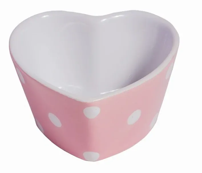 Keramická zapékací miska – růžové srdíčko 15 cm