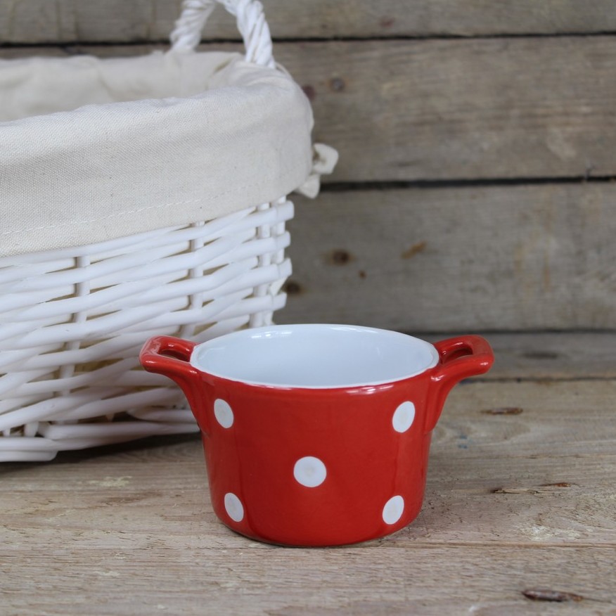 Keramická zapékací miska s uchy červená 250 ml