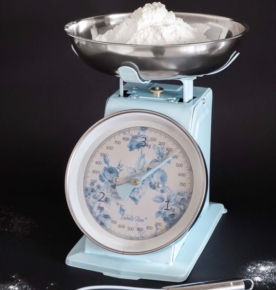 Kuchyňská retro váha Nathalie modrá do 3 kg 