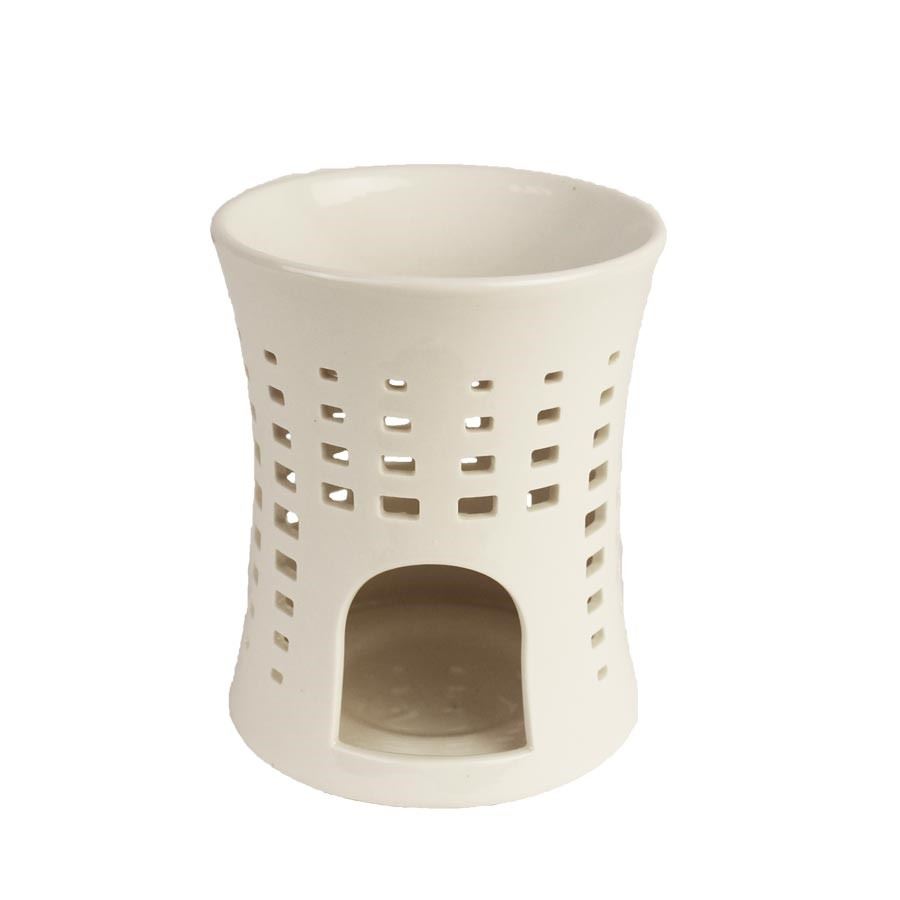 Porcelánová aromalampa bílá 13 cm