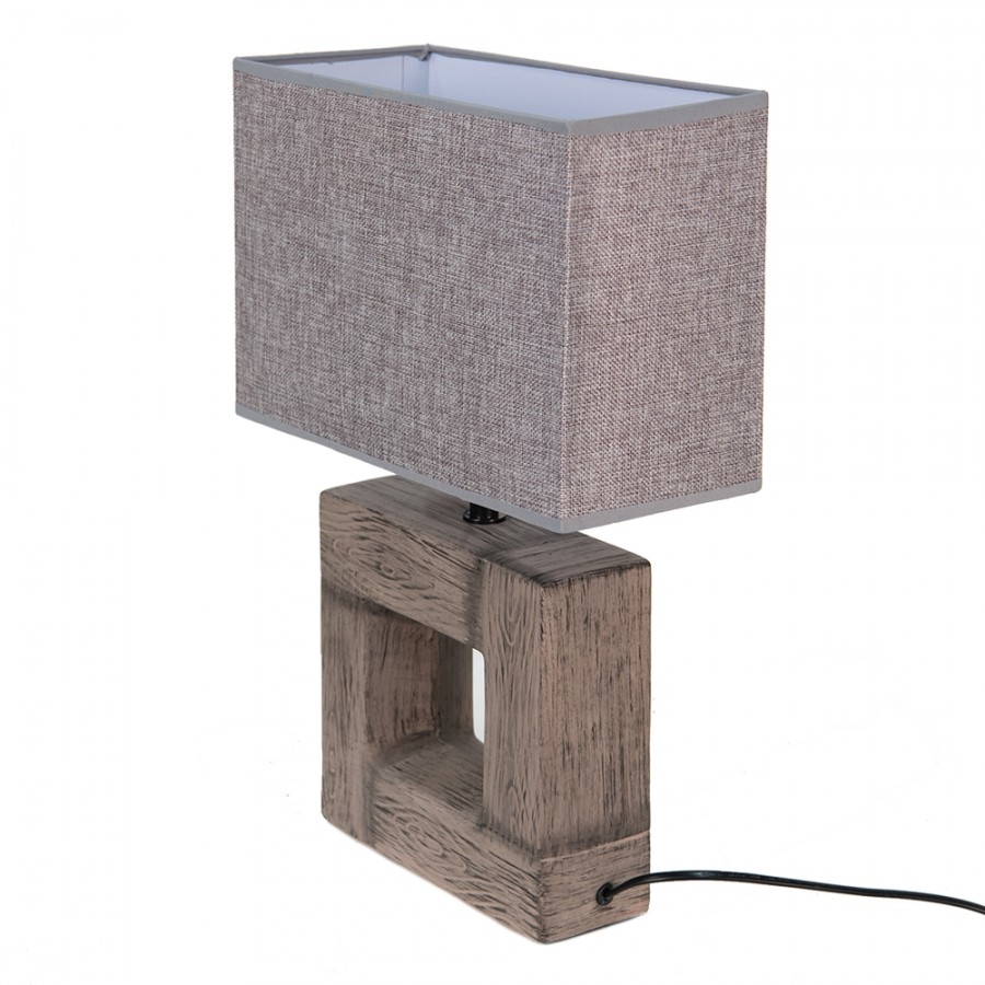 Stolní lampa keramická šedá 45 cm