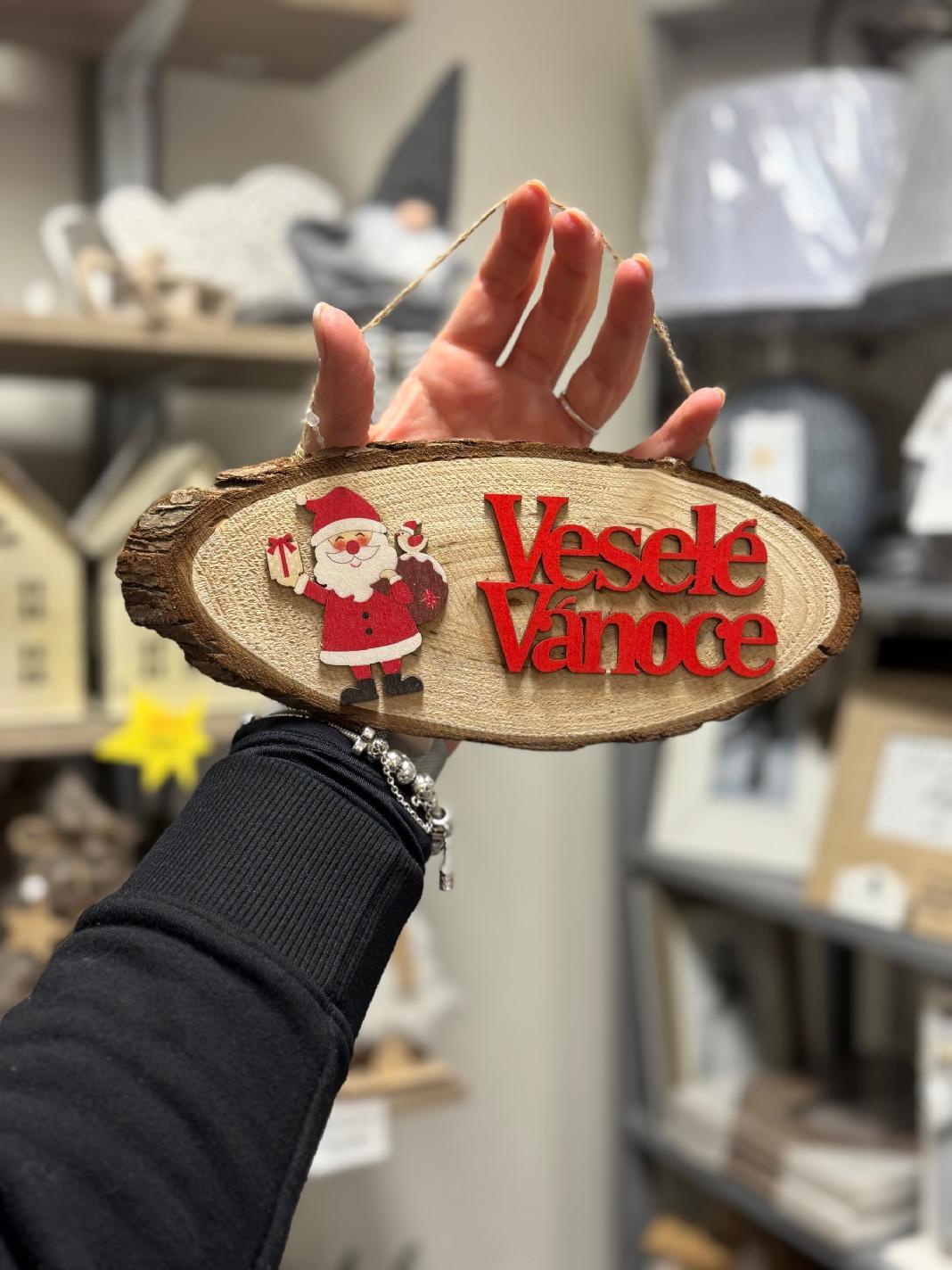 Vánoční cedule k zavěšení Veselé Vánoce