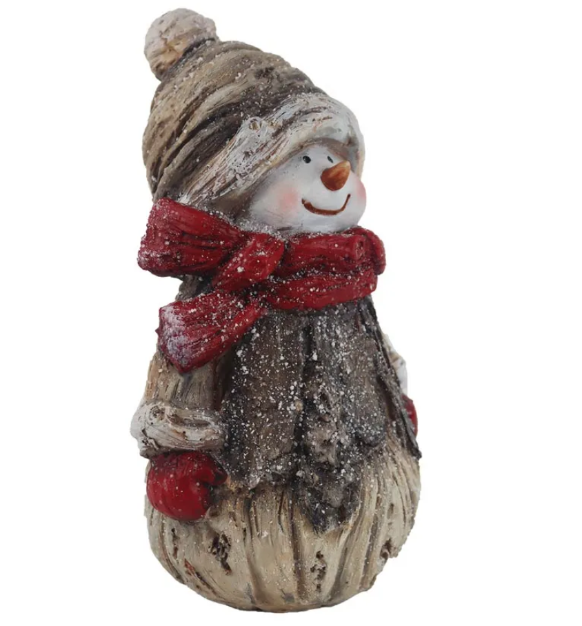 Dekorace sněhulák z keramiky 22 cm