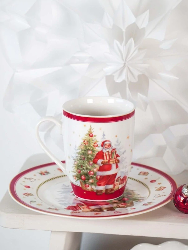 Porcelánový hrnek Šťastný Santa 360 ml