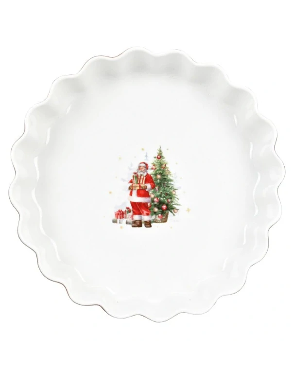 Porcelánová zapékací mísa Happy Santa 24,5×5,5 cm