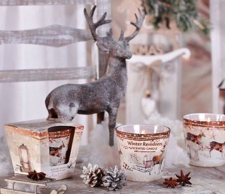 Vonná svíčka ve skle vánoční WINTER REINDEERS 115 g