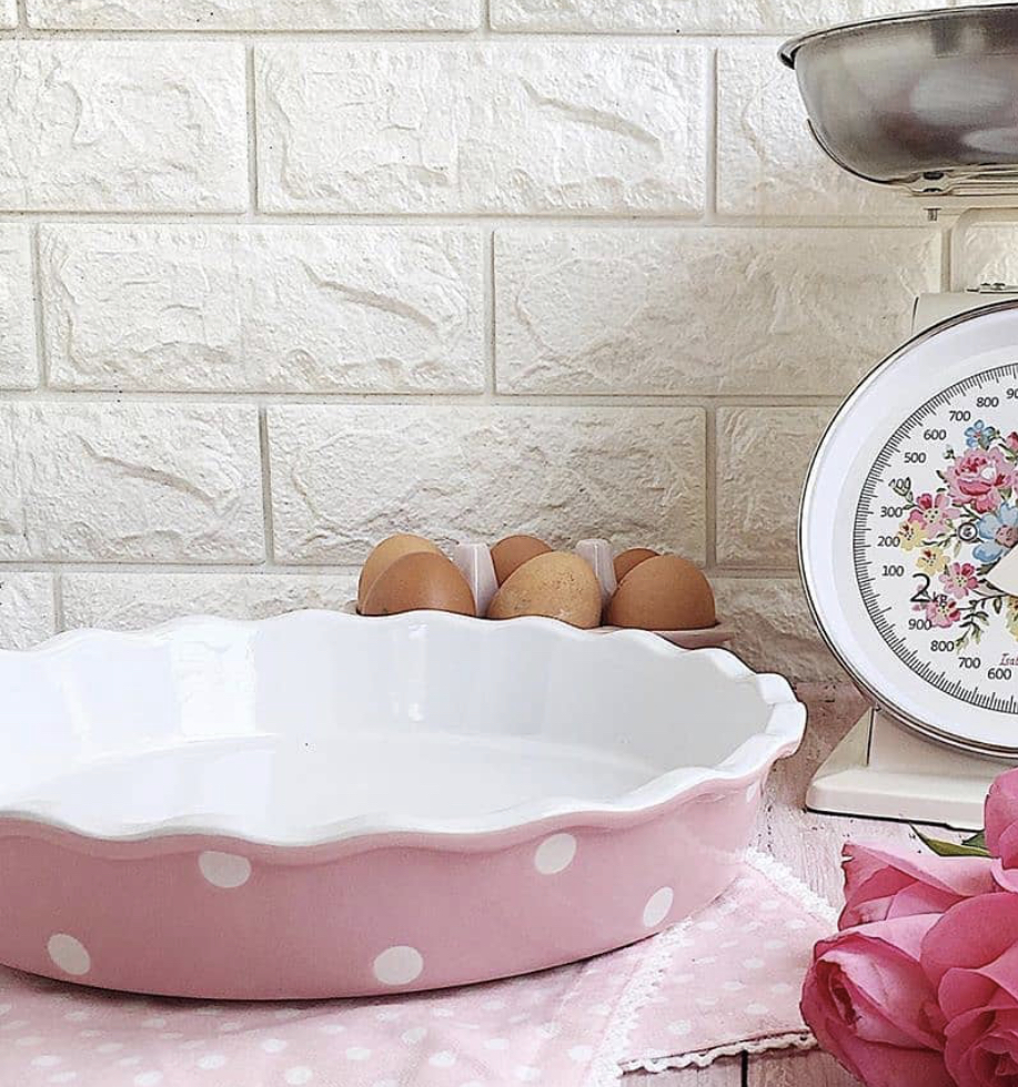 Keramická forma na koláč – růžová 27 cm