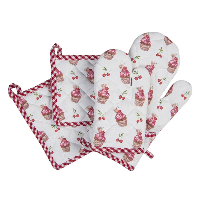 Podložka pod hrnec nebo chňapka Cherry Cupcakes 20 × 20 cm