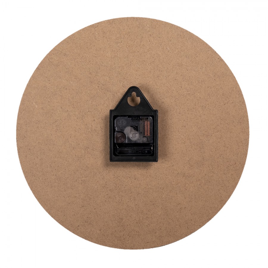 Nástěnné dřevěné hodiny s mapou světa 34 cm 