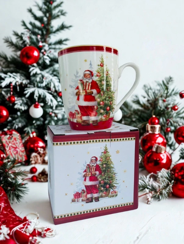 Porcelánový hrnek Šťastný Santa 360 ml