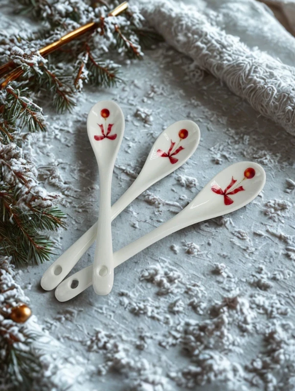 Porcelánová lžička Veselé Vánoce 13 cm