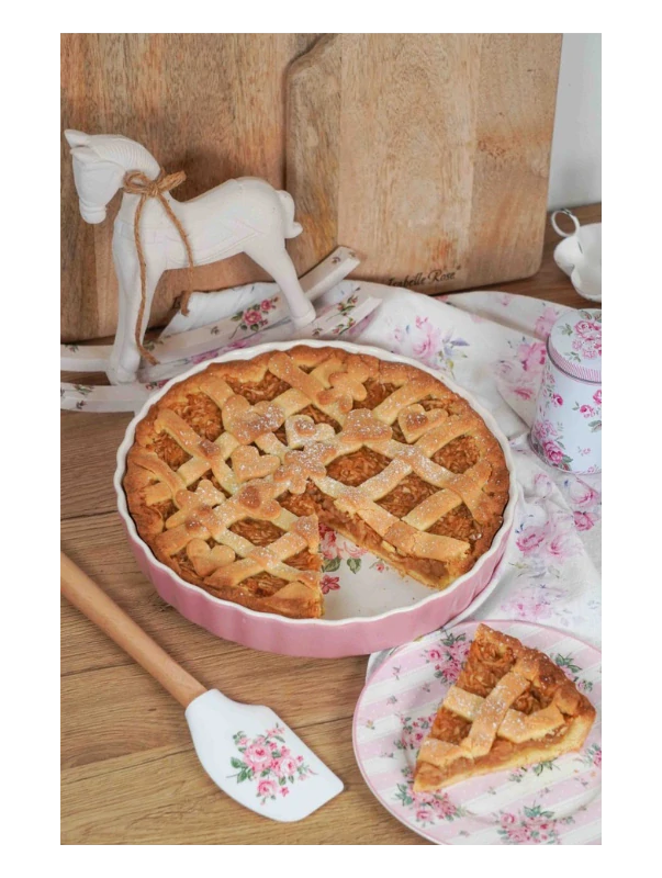 Keramická forma na koláč – pastelově růžová Bella 26,5 cm