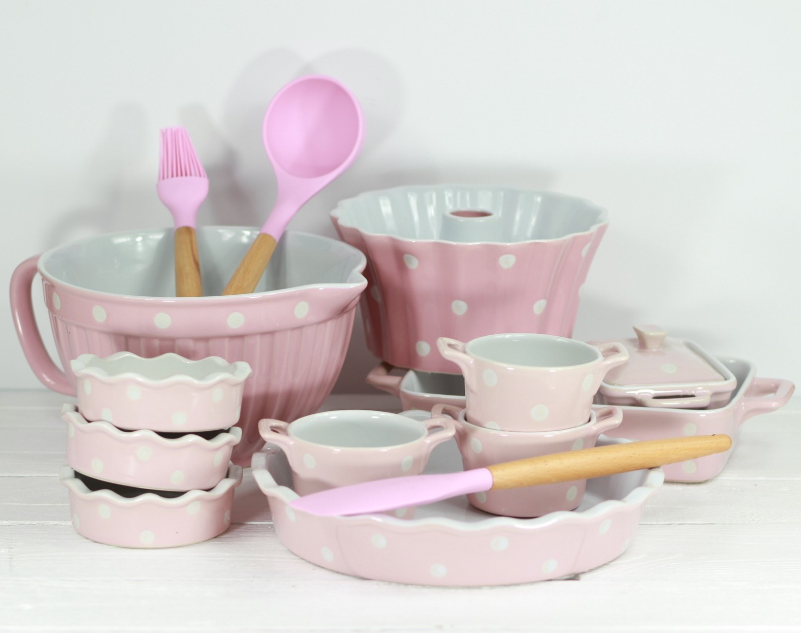 Keramická zapékací miska s uchy růžová 250 ml