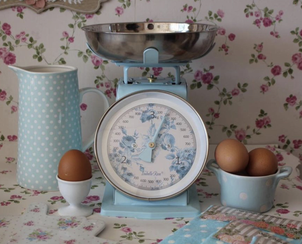 Kuchyňská retro váha Nathalie modrá do 3 kg 