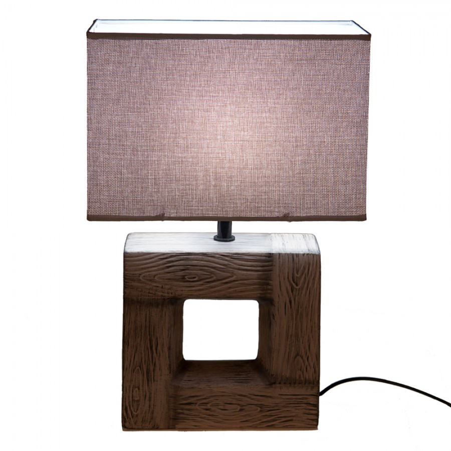 Stolní lampa keramická šedá 45 cm