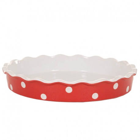 Keramická forma na koláč - červená 30 cm