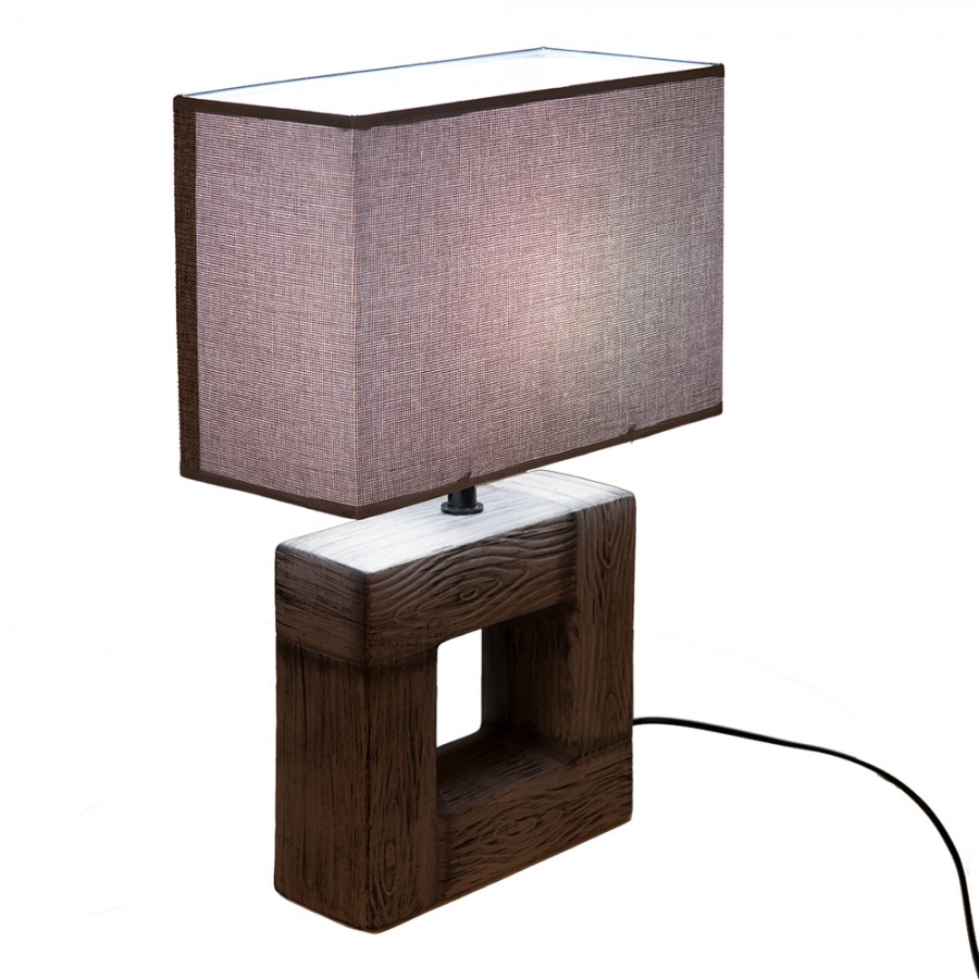 Stolní lampa keramická šedá 45 cm