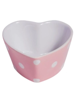 Keramická zapékací miska – růžové srdíčko 15 cm