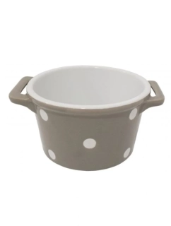 Keramická zapékací miska s uchy šedá 250 ml