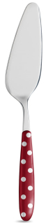 Nerezový servírovací příbor na dort - červený 