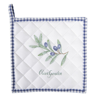 Bavlněná podložka pod hrnec nebo chňapka OLIVE GARDEN 20 × 20 cm