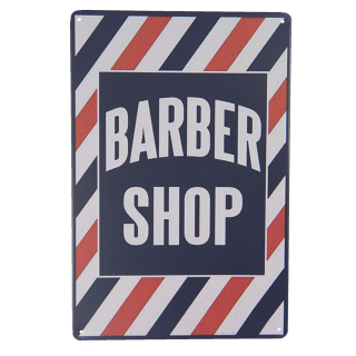 Plechová cedule BARBER SHOP 20 × 30 cm