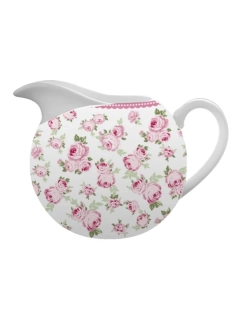 Porcelánový džbánek na mléko s drobnými květinami 250 ml