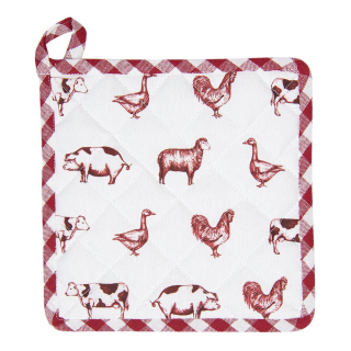Podložka pod hrnec nebo chňapka Country Life Animals 20 × 20 cm
