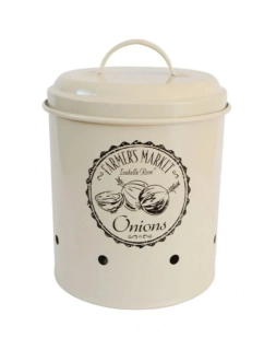 Béžová dóza na cibuli 19 cm 