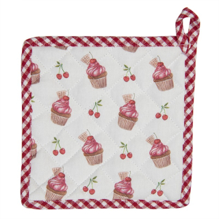 Podložka pod hrnec nebo chňapka Cherry Cupcakes 20 × 20 cm