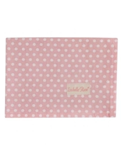 Kuchyňská utěrka bavlněná růžová s puntíky 50 × 70 cm