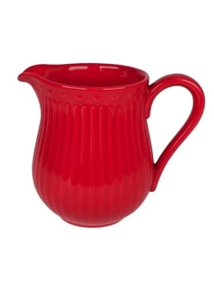 Porcelánový džbánek na mléko pastelově červený 
