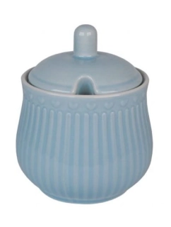 Porcelánová cukřenka pastelově modrá 