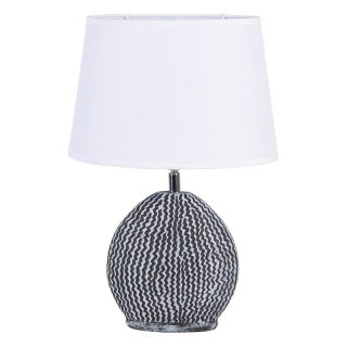 Stolní lampa keramická bílá/šedá 38 cm 