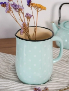 Smaltovaný džbán modrý s bílými puntíky 2 500 ml 