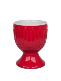 Stojánek na vajíčko porcelánový Love v červené barvě