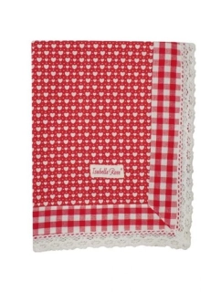 Bavlněný ubrus červený LOVE 100 × 100 cm 