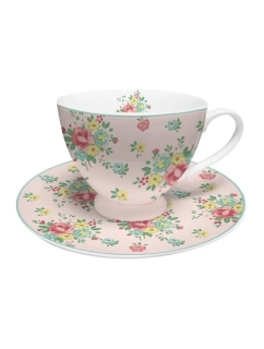 Porcelánový šálek s podšálkem Abby 350 ml 