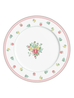 Porcelánový talíř velký s květinovým motivem Abby 23 cm 