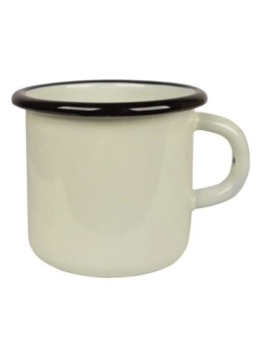 Smaltovaný hrnek béžový 400 ml